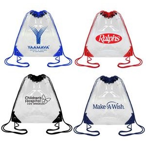 Clear Stadium Security Compliant Drawstring Bag