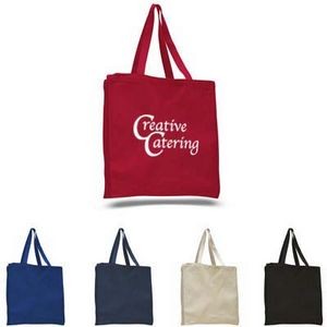 12oz Cotton Canvas Gusset Tote with 4 Inch Gusset ( 10 Colors Available )