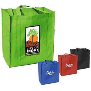 90gsm Non Woven Grocery Tote With 10" Gusset and With Bottom Board