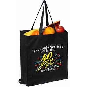 Bi-Fold Non-Woven Gusset Tote Bag w/ Snap Closure ( Also Can See Item# 9911 )