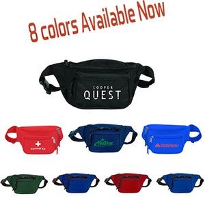 Three-Pocket Polyester Fanny Pack (8 Colors Available)