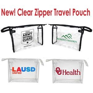 Clear Zipper Travel Pouch (Security Check Friendly)