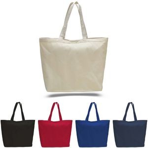 12oz Jumbo Carry All Canvas Tote W/ 6" Gusset ( total 10 colors )