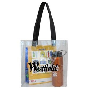 Nfl Approved Clear Open Tote Bag W/ Webbing Handles