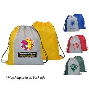 Reversible Two Tone Drawstring Backpack ( Close Out Item While Stock Last )