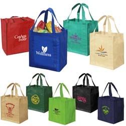 Non-Woven Grocery Tote With Bottom Insert