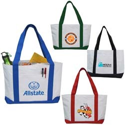 Classic Two-Tone Polyester Tote Bag