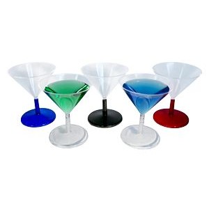 2 Oz. Plastic Mini Martini Glass - Blank