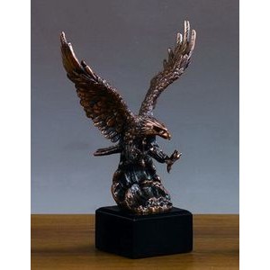 Small Copper Finish Landing Eagle Trophy (6