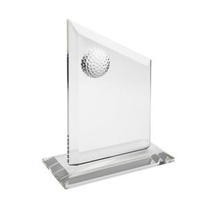 Starfire Glass Golf Clip Award (7"x6½"x½")