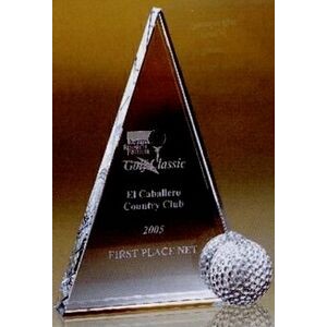 Optic Crystal Golf Award (8½"x5¾"x1")