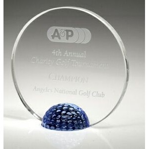 Large Optical Crystal Golf Halo Award