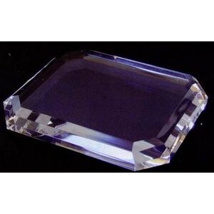 Optic Crystal Beveled Paperweight