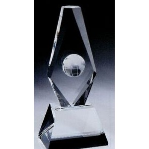 Small Crystal Diamond Globe Award (3-1/8
