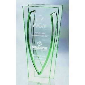 Jade Glass Vase (8¼"x4"x2")