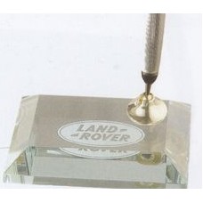 Jade Glass Pen Set w/1 Pearl Black Pen (¾"x4"x3")