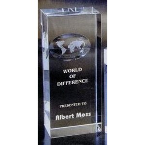 Crystal Atlas World Award (7"x3"x2")