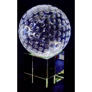 Small Optic Crystal Golf Ball Set Award