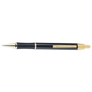 Black Click Pen w/Gold Trim