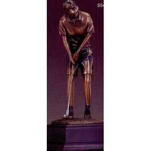 Lady Golfer In Shorts Putter Trophy w/Square Base (5"x10.5")