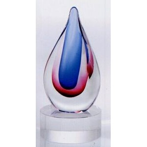 Small Glass Flame Award w/3 Colors