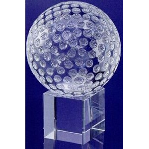 Large Optic Crystal Golf Ball Set Award