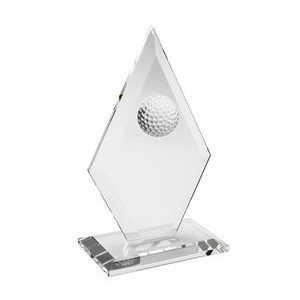 Starfire Glass Golf Arrowhead Award (8½"x5"x½")