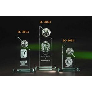 City Tower Jade Award w/ 1/2 Golf Ball (4 5/8"x2 1/4"x8") - Medium