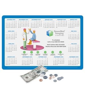 Vynex® Peel&Place® Ultra Thin removable/repositionable Calendar Counter Mat-10"x15"x.015"