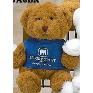 Jasmine Series Brown Bear Stuffed Animal w/Shirt (6