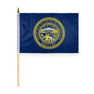 Nebraska Stick Flags 12x18 inch