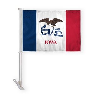 Iowa Car Flags 10.5x15 inch