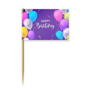 Custom Paper Toothpick Flags - Style A Flag Size 1" x 1.5"