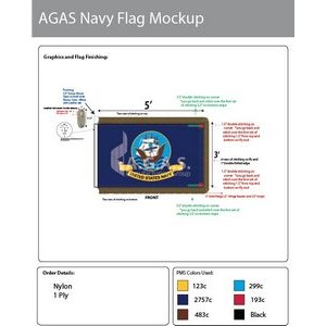 Navy Parade Flags 3x5 foot