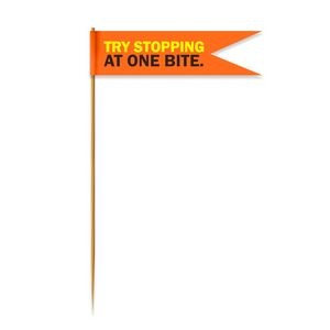 0.75" x 3" Custom Paper Toothpick Flags - Style D