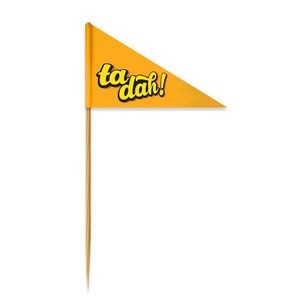 1.5" x 2.5" Custom Paper Toothpick Flags - Style F