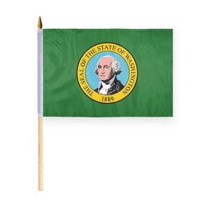 Washington Stick Flags 12x18 inch