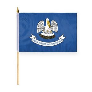 Louisiana Stick Flags 12x18 inch