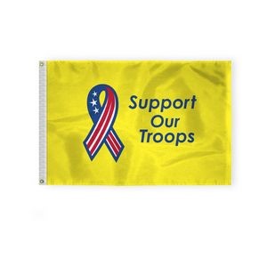 Support Our Troops Flags 2x3 foot (yellow background)
