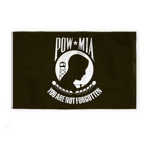 POW MIA Flags 5x8 foot (black & white)