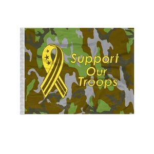 Support Our Troops Antenna Flags 12x18 inch (camouflage)