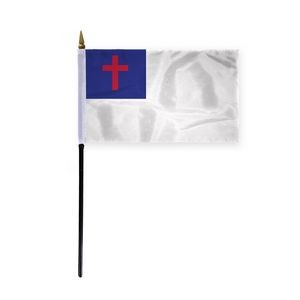 Christian Stick Flags 4x6 inch