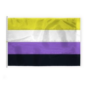 10 ' x 15 ' 1ply Nylon Non-Binary Pride Deluxe Flag