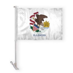 Illinois Car Flags 10.5x15 inch