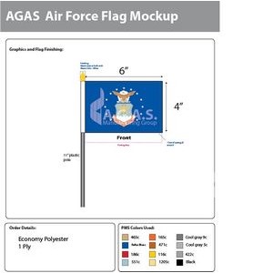 Air Force Stick Flags 4x6 inch
