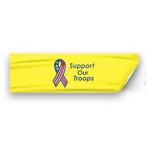 Support Our Troops Window Decals 3x10 Inch (Yellow Background)