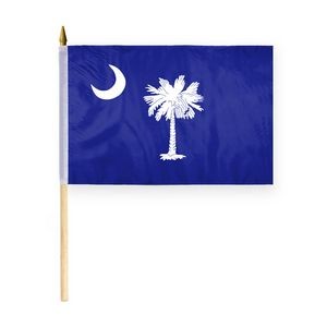 South Carolina Stick Flags 12x18 inch