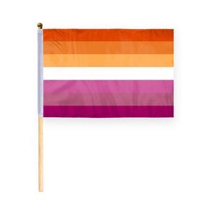 8''x12'' 1ply ePoly Butch Lesbian Pride Stick Flag (Printed)