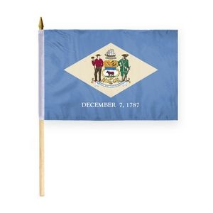 Delaware Stick Flags 12x18 inch