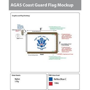 Coast Guard Parade Flags 3x5 foot